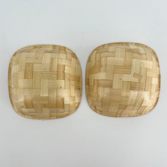 Vintage bamboo salad bowl set - Picture 7 of 10